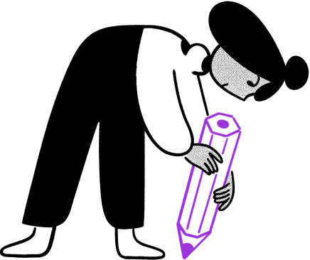 Illustration of person writing